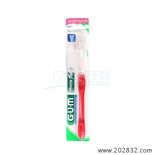 全仕康 GUM 牙周维护美可牙刷  软毛 小刷头 玫瑰红刷柄 牙刷