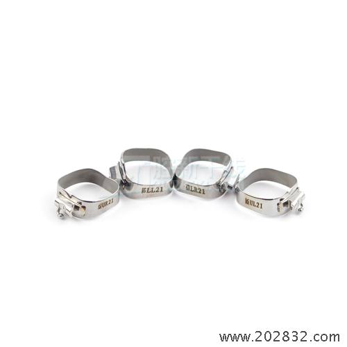 柯帝夫 颊面管 假面管 夹面管 单管直丝弓带环 带颊面管的直丝弓带环 带环 直丝弓带环 单管带环 颊面管带环 第一磨牙 正畸带环 磨牙 21磨牙 21#磨牙
