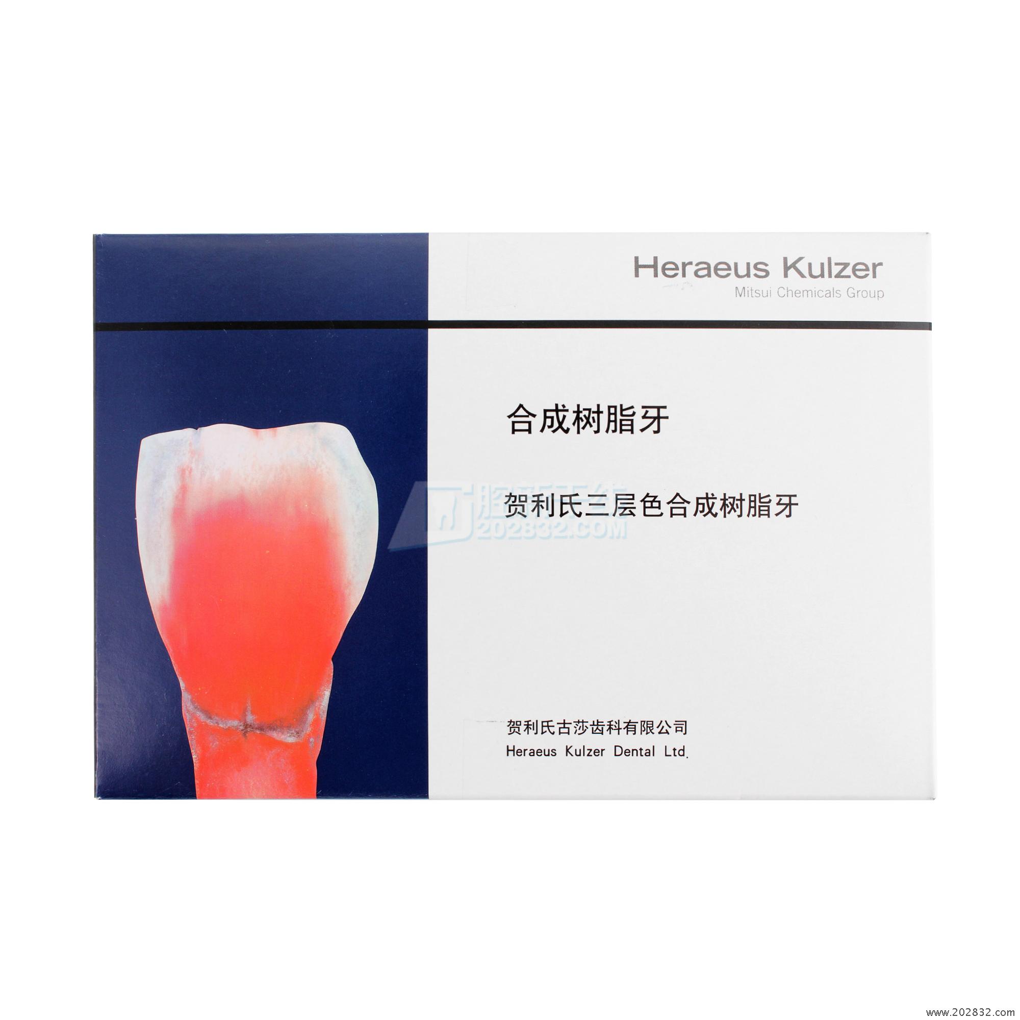 贺利氏/heraeus 贺利氏 三层色合成树脂牙(拜耳牙) 前牙 6*1 20/u25*