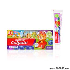 高露潔/Colgate  儿童牙膏 40g，香纯蓝莓味，赠萌动物3D立体拼图，2-5岁（乳牙期）适用