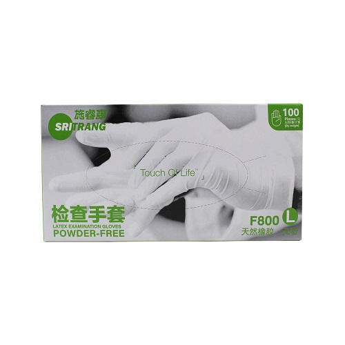 一次性使用医用橡胶检查手套	F800-L号，无粉，指尖麻面，非灭菌，左右手通用，100只/盒