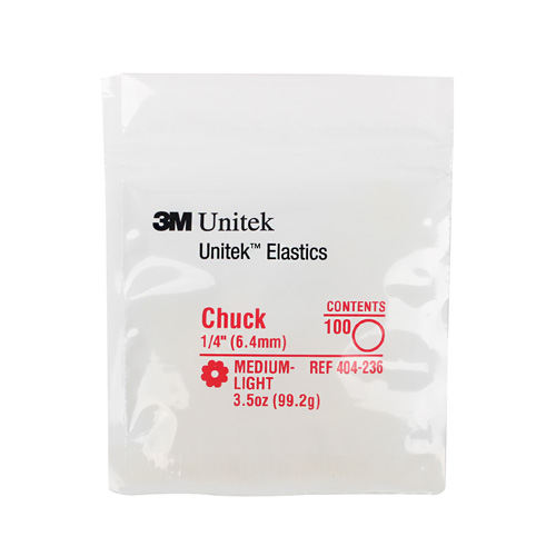 3M Unitek 正畸牵引橡皮圈（医用乳胶） 中-轻力3.5oz,1/4英寸 红色花朵 404-236 ，100个/包，买够30包才是发盒