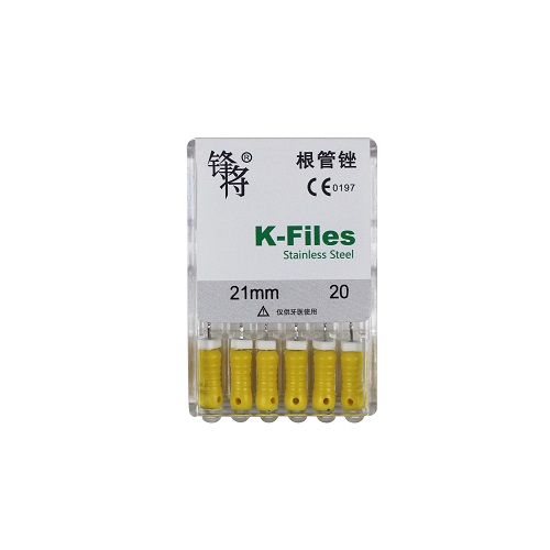 （锋将）手用不锈钢K锉 K-Files 21mm 20#，6支/板