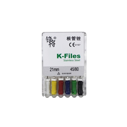（锋将）手用不锈钢K锉 K-Files 21mm 45-80#，6支/板