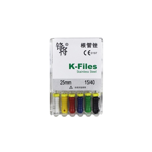 （锋将）手用不锈钢K锉 K-Files 25mm 15-40#，6支/板