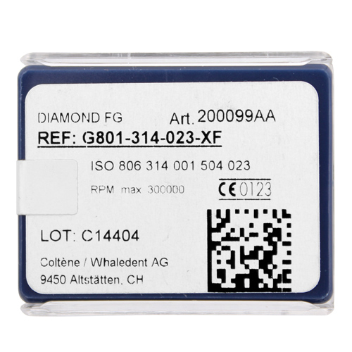 瑞士康特/COLTENE Diatech“金霸王”多覆层金钢砂车针-801-023-XF,球形车针,特细砂