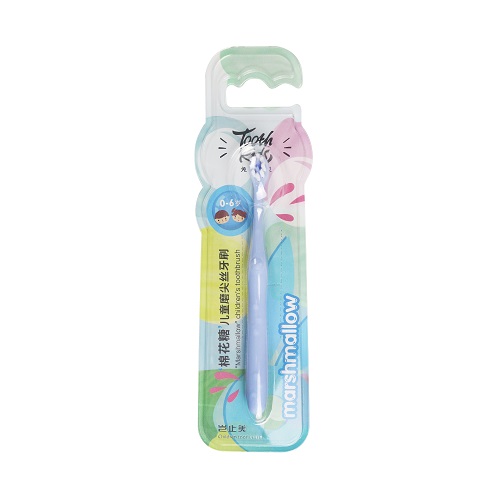 岂止美/KISSIMEE 棉花糖儿童磨尖丝牙刷 0-6岁，0.12mm，软毛，KM1899，颜色随机