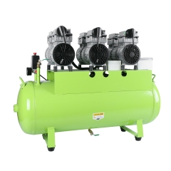 金雕 牙科电动无油空压机一拖六机械款