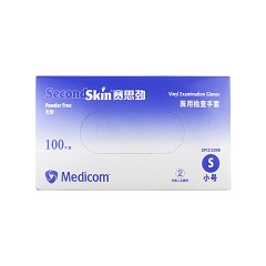 麦迪康/medicom  PVC手套 - PVC，无粉，100只/盒