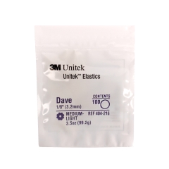 3M Unitek 牙科正畸橡皮圈 AlastiK Force Products and Intraoral Elastics 3.5OZ,1/8英寸,30包/盒,每包100个 404-216