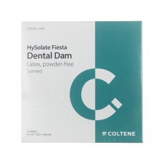 瑞士康特/COLTENE HySolate Fiesta Dental Dam超弹橡皮障补充装 彩色，6〞×6〞,152×152mm，36片/盒，60034436C