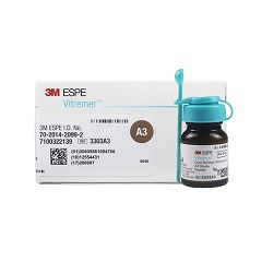3M ESPE Vitremer 玻璃离子修复材料 三固化光固化自固化暗固化玻璃离子水门汀 充填垫底 9g粉， 3303，A3色
