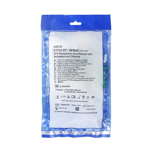 BISCO ETCH-37 W/BAC 37%磷酸半凝胶酸蚀剂 4支*5g，E-5503EBM