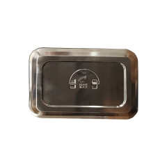 顺兴发 防碘伏不锈钢带盖消毒盒 方盘 9寸 无孔