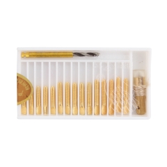 西湖巴尔 扁头型（前牙）根管桩 24K镀金前牙骨螺纹根管桩 BM1.78，15根/盒(新旧包装随机发货）