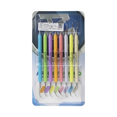 AR/艾尔 龈底刮治器 硅胶彩色手柄 8支/套，76-140