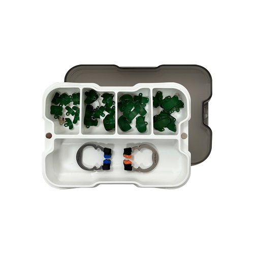 牙医公园/Dentpark A3 mini豆瓣成形片组合套装 ,M4 2.0号豆瓣成形片#1,#2,#3,#4共100片,R5 1.0蓝色小号1个+R5 1.0橙色中号1个,1套/盒,DMB0623