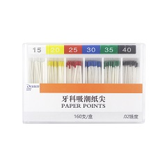 捷科顿 牙科吸潮纸尖 0.02/15-40#，160支/盒